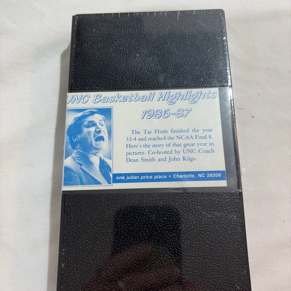UNC Basketball Highlights 1986-87 VHS Tape - Blue & White